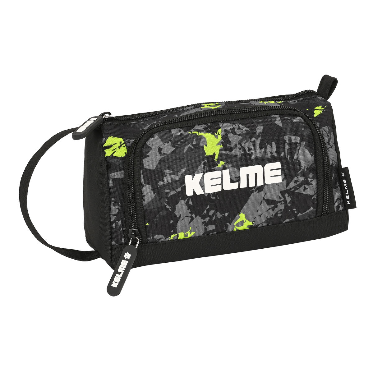 Pennfodral med tillbehör Kelme Jungle Svart Grå Lime 20 x 11 x 8.5 cm (32 Delar)