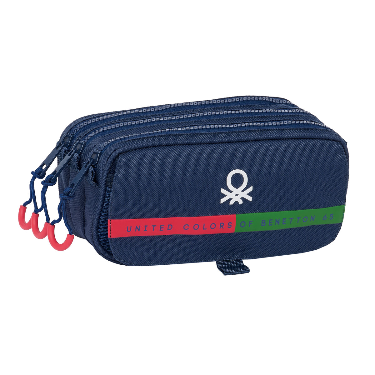 Tredubbel Carry-all Benetton Italy Marinblå 21,5 x 10 x 8 cm
