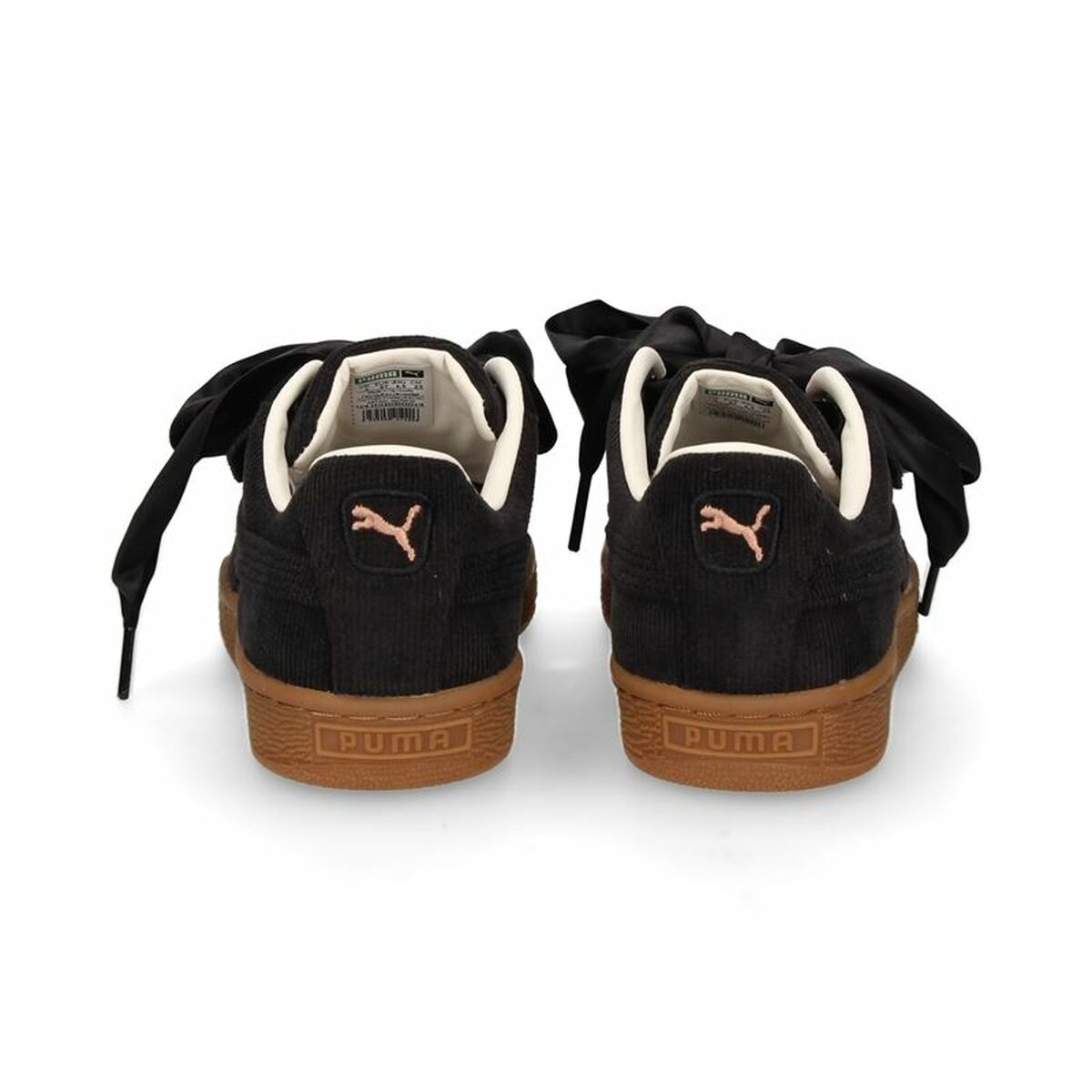 Gymnastiksko, Dam Puma  Basket Heart Corduroy Svart - 6
