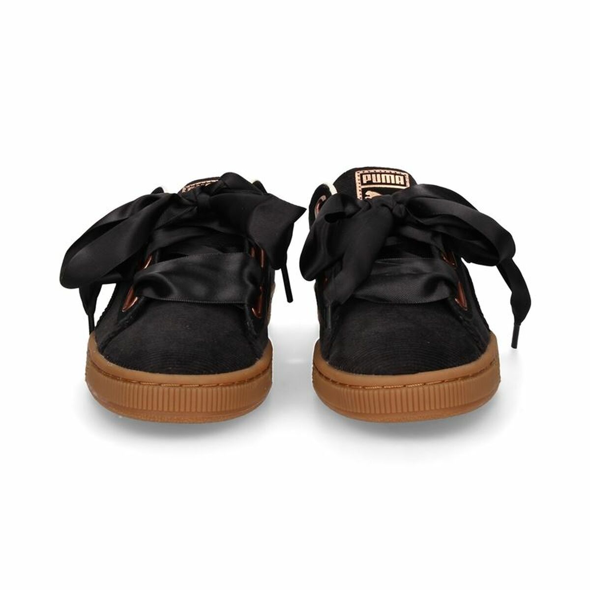 Gymnastiksko, Dam Puma  Basket Heart Corduroy Svart - 4