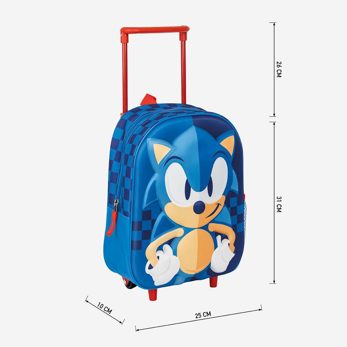 Skolryggsäck 3D med hjul Sonic - 8