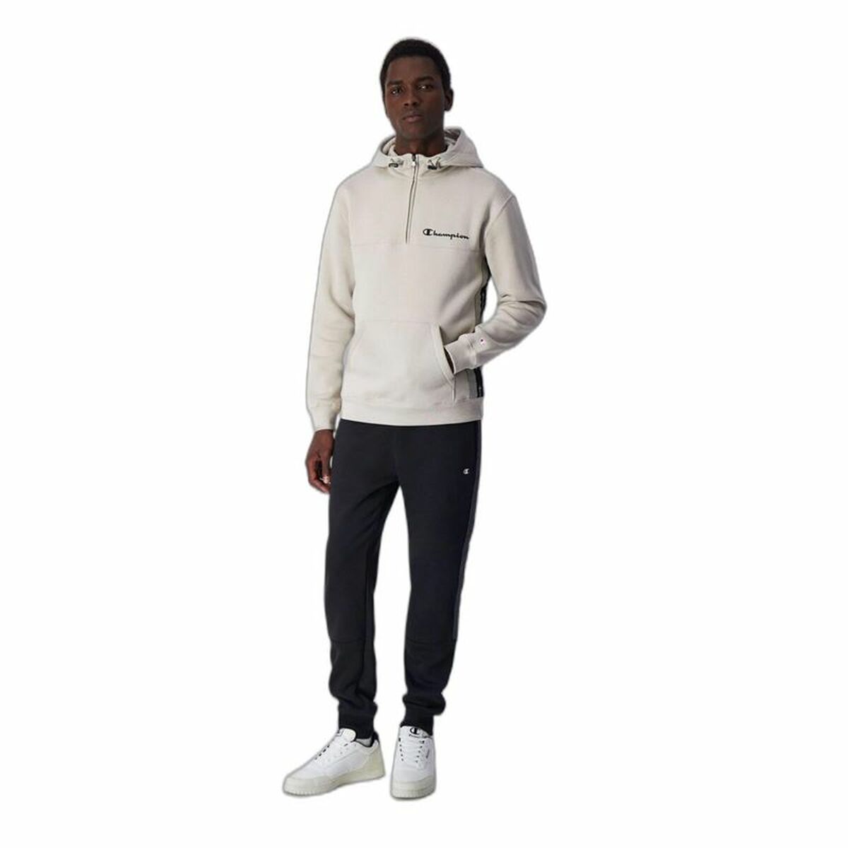 Tröja med huva Herr Champion Legacy Beige - 5
