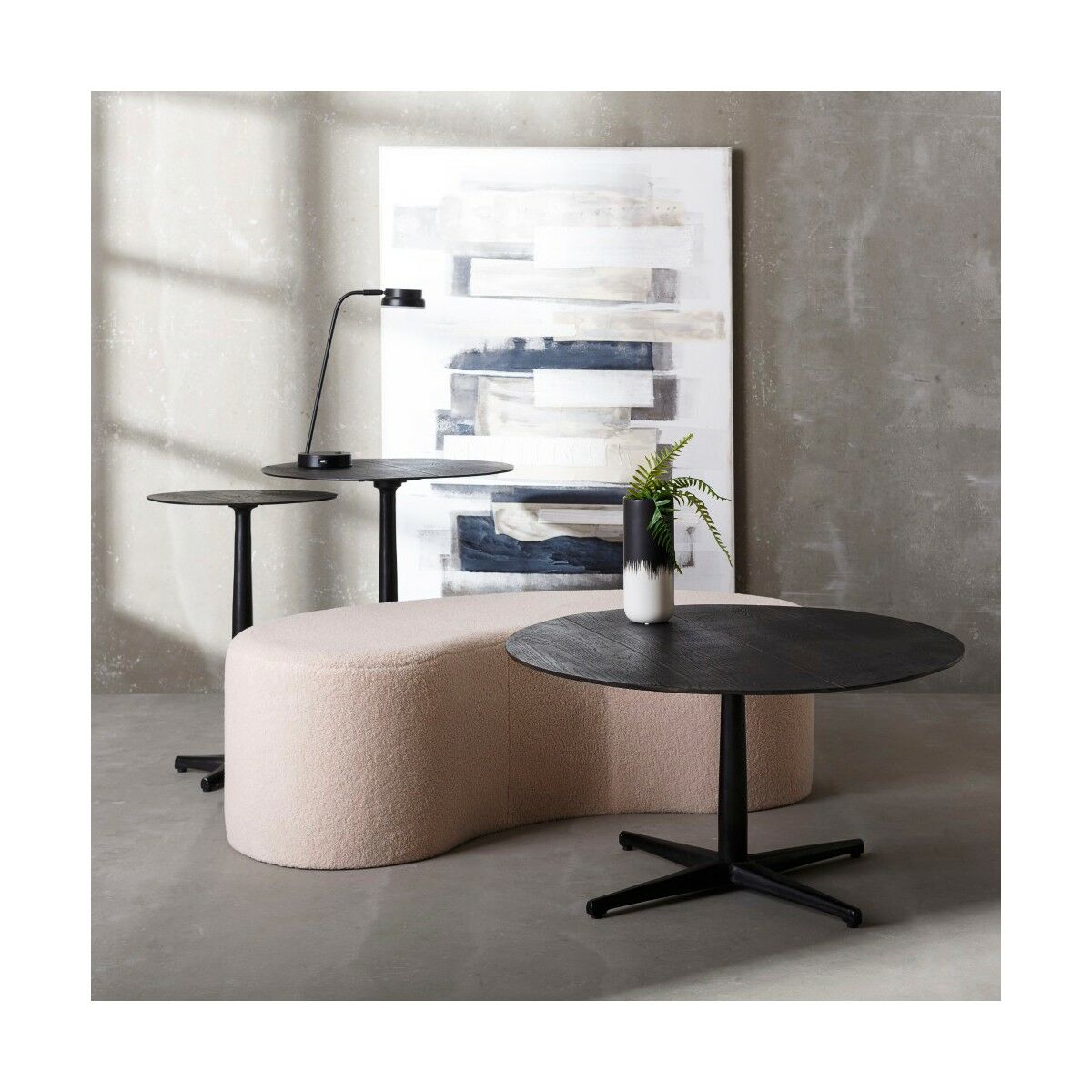 Sidobord 59 x 40 x 40 cm Svart Aluminium - 7