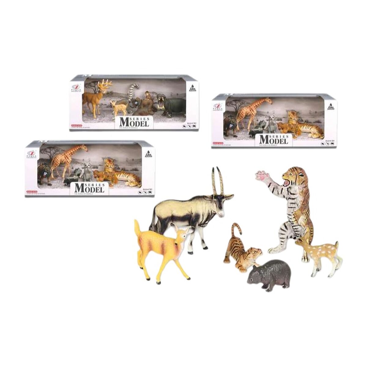 Set med 6 vilda djur 30 x 10 x 13 cm - 3