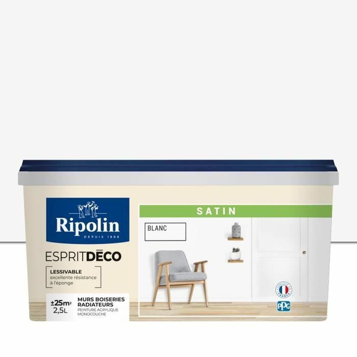 Grundfärg Ripolin Vit Satinfinish 2,5 L - 2