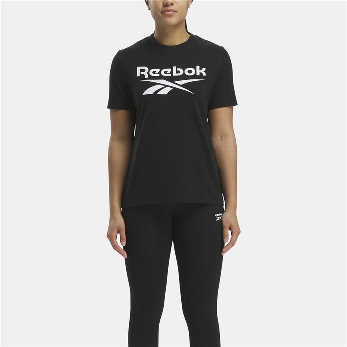 T-shirt med kortärm Dam Reebok Identity Big Logo Svart - 3