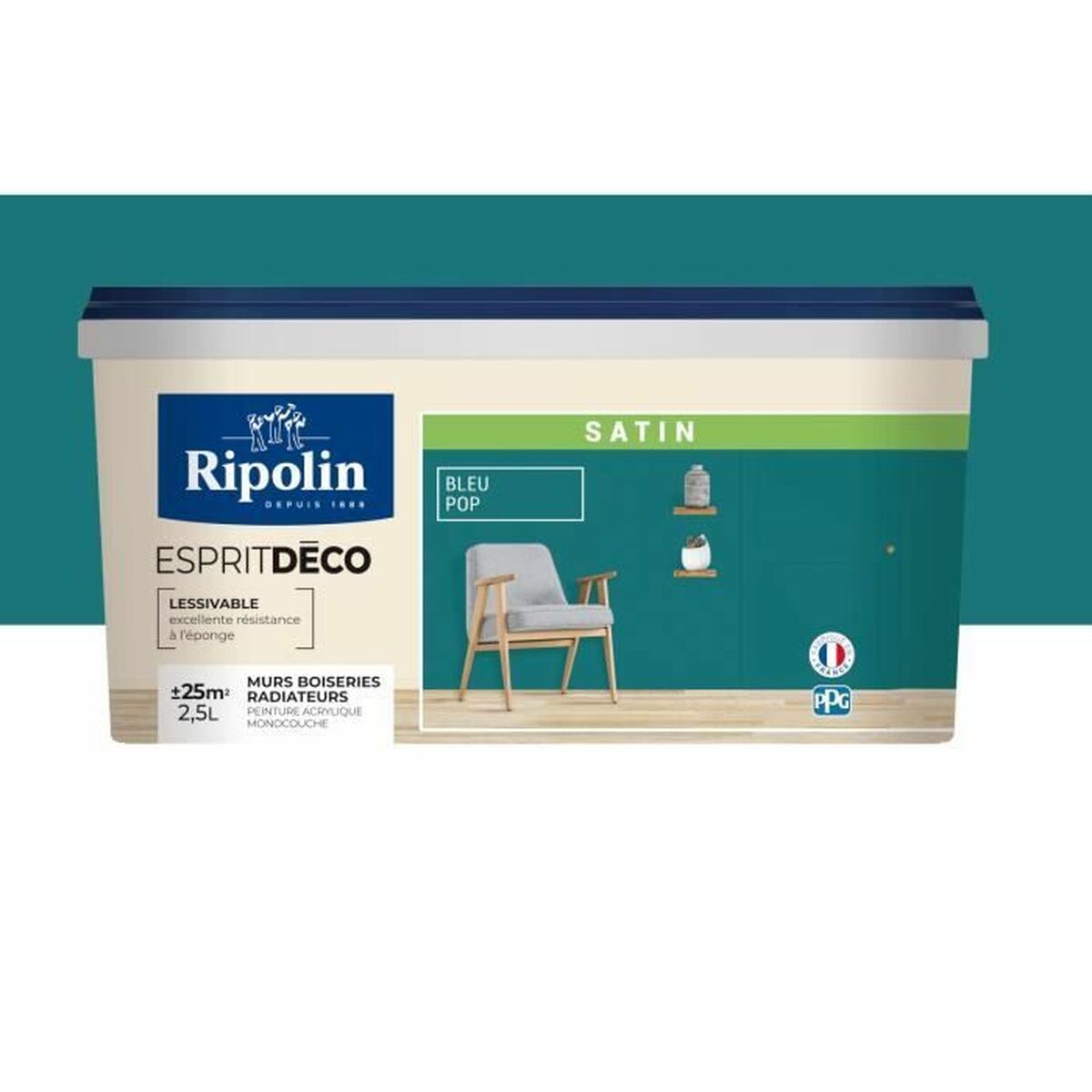 Grundfärg Ripolin Blå Satinfinish 2,5 L