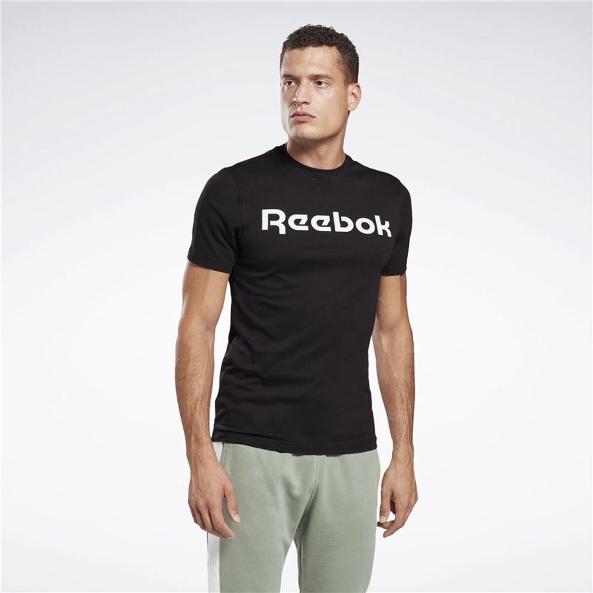 T-shirt med kortärm Herr Reebok Graphic Series Linear Logo Svart - 3