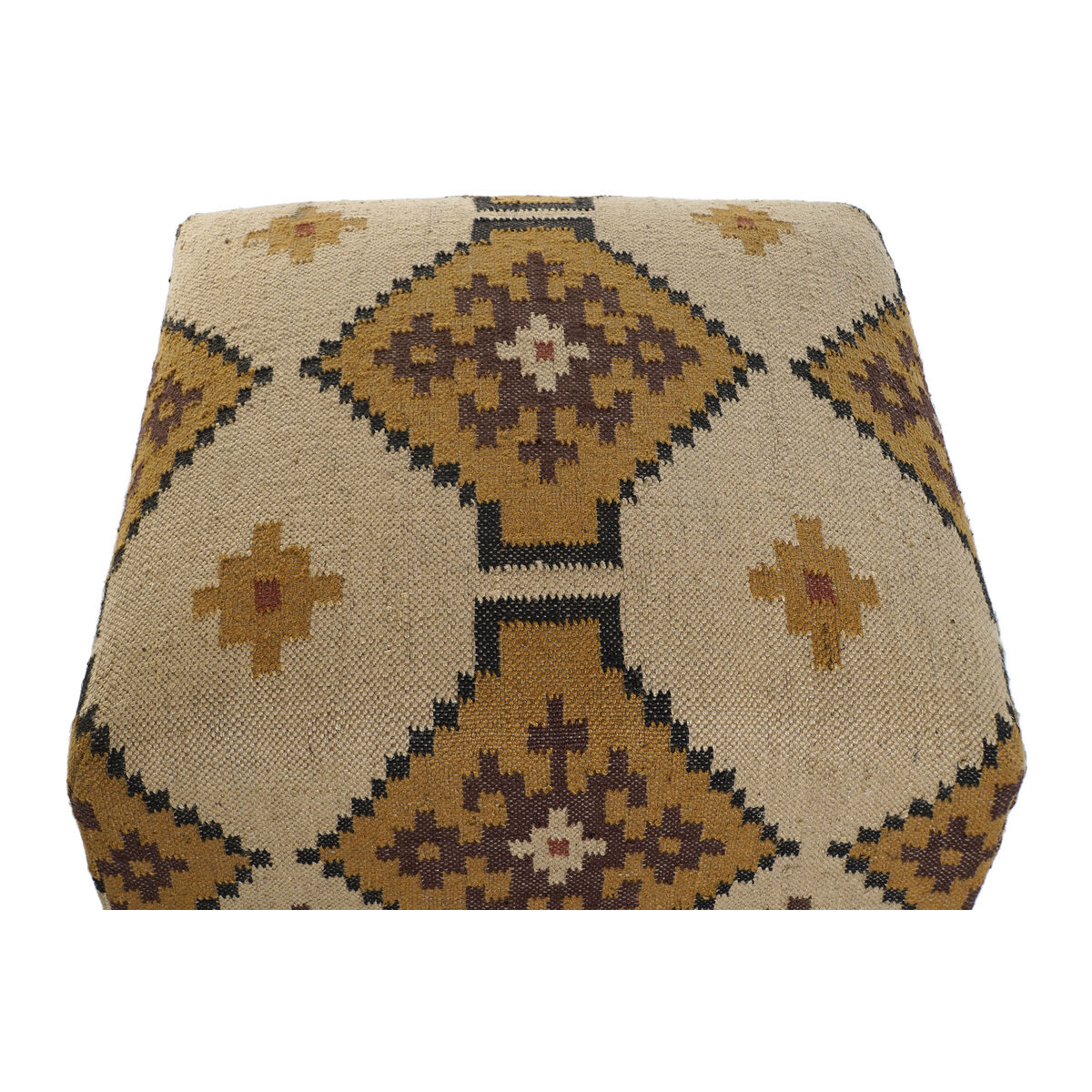 Fotpall Home ESPRIT Beige Senap 80 x 80 x 44 cm - 2