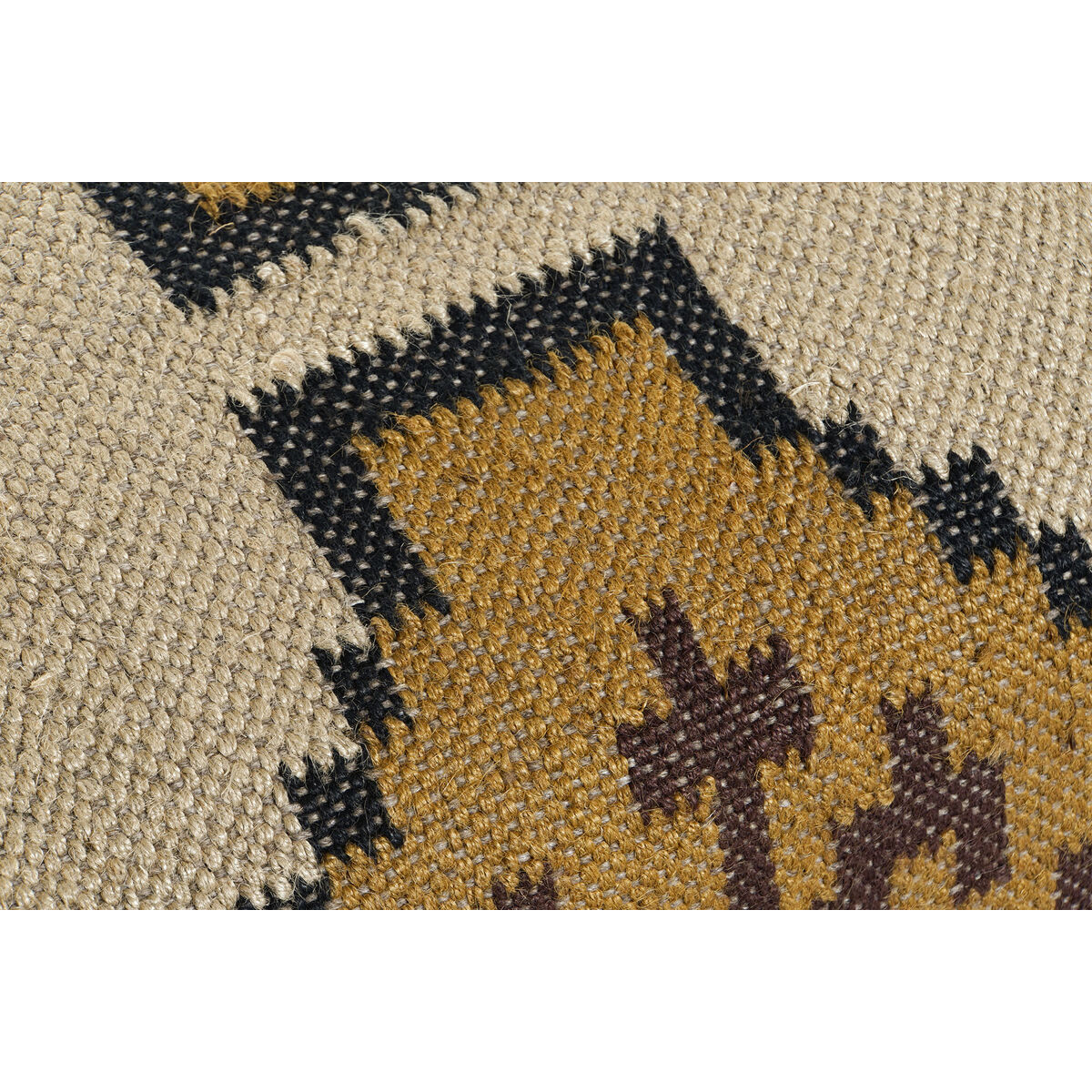 Fotpall Home ESPRIT Beige Senap 80 x 80 x 44 cm - 4