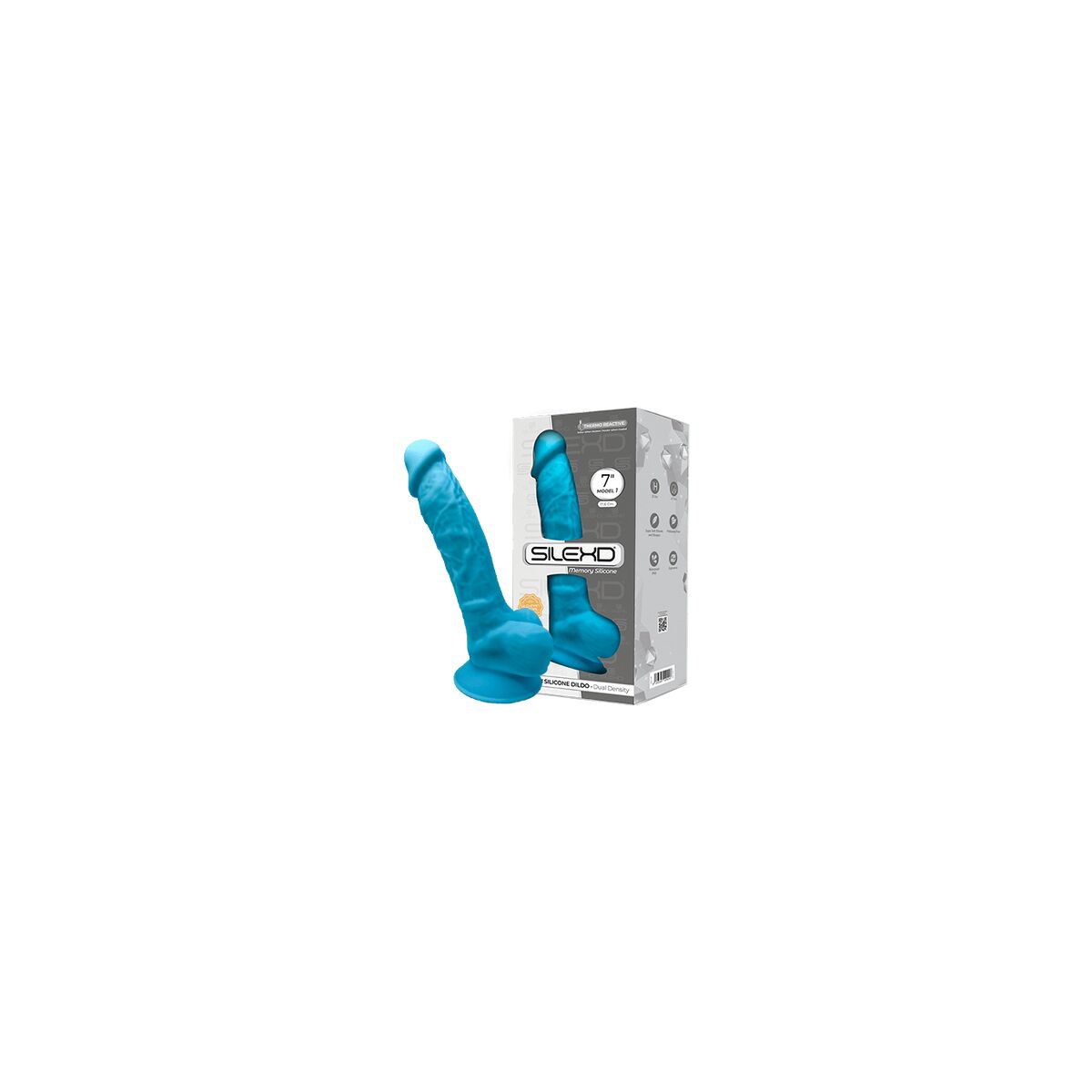 Realistisk dildo Silexd Blå - 2