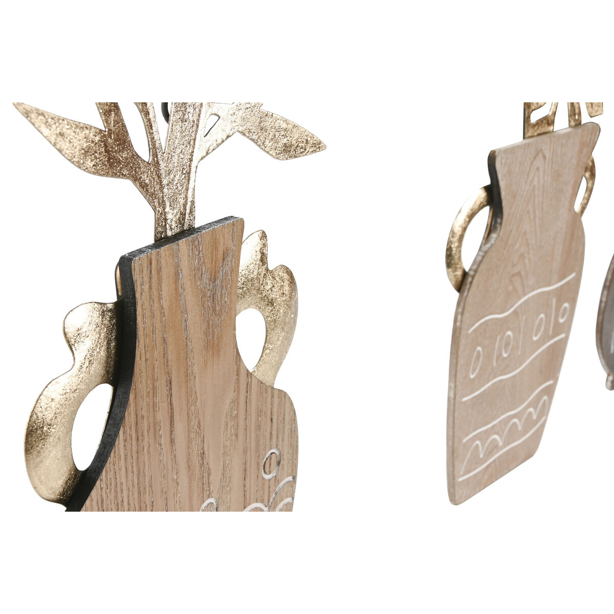 Prydnadsfigur Home ESPRIT Naturell Vas Boho 28,5 x 2 x 50 cm (4 antal) - 2