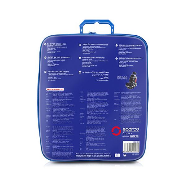 Uppsättning av sätesöverdrag Sparco S-Line Universal (11 pcs) - 2