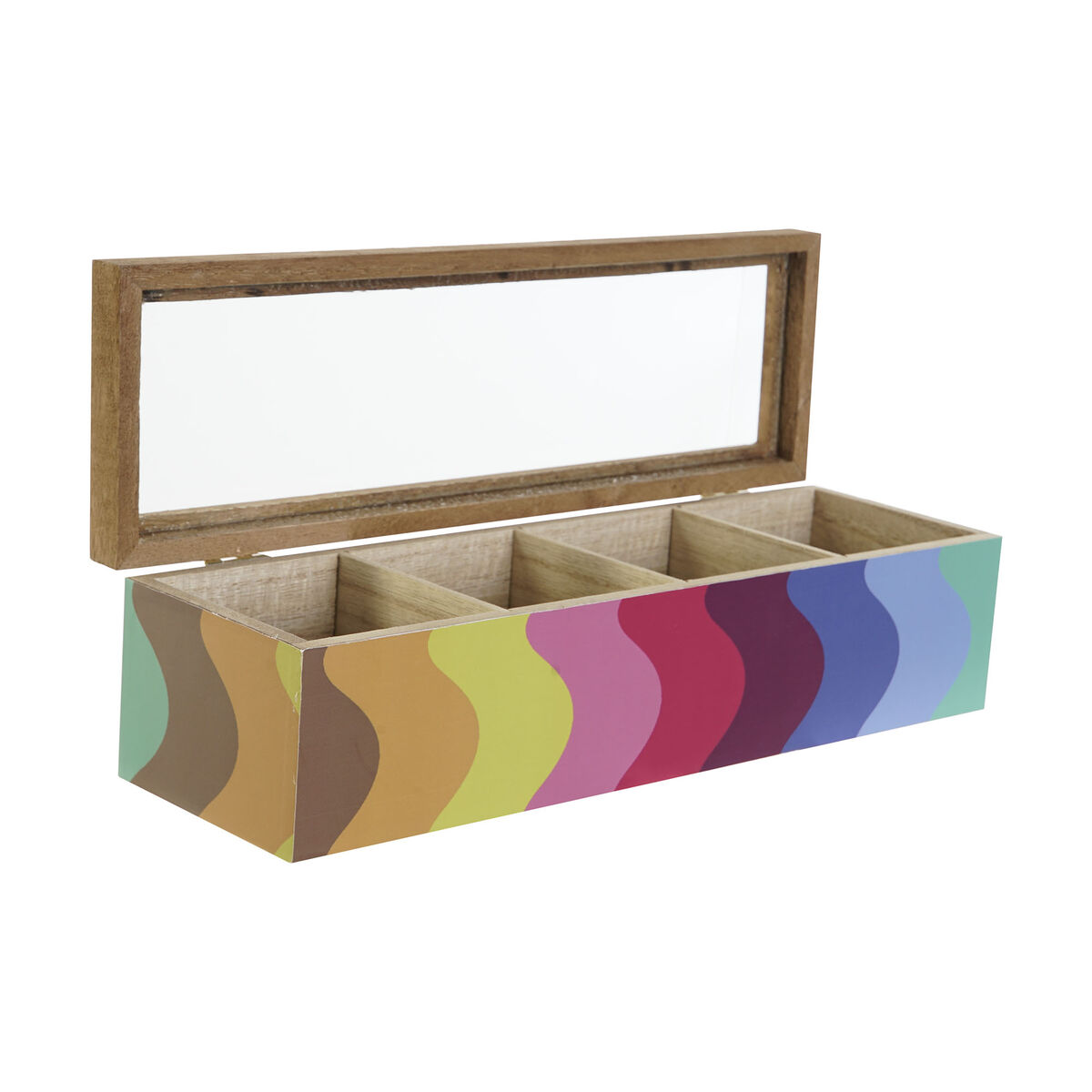 Låda för örtte DKD Home Decor Vit Multicolour Trä MDF (4 antal) - 3