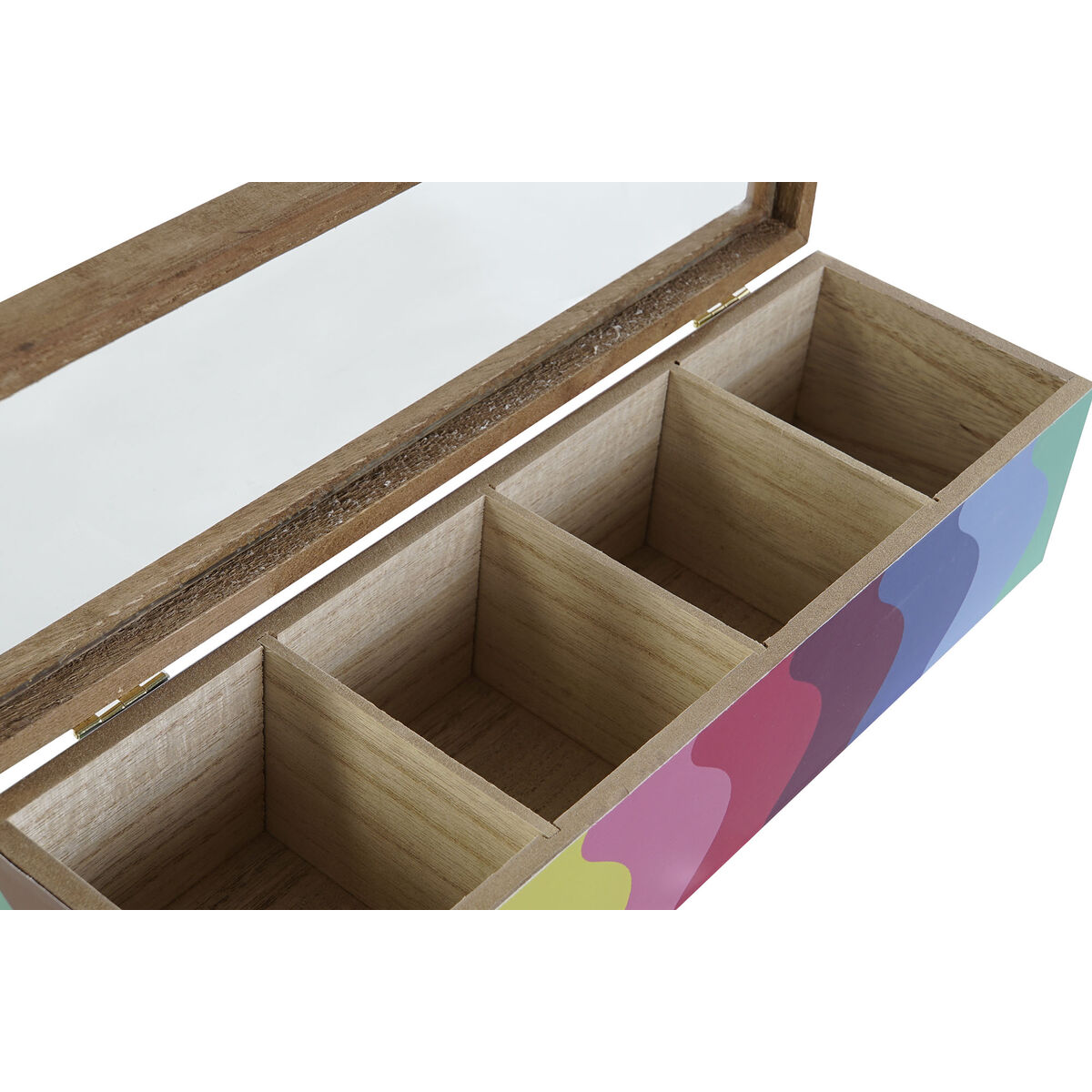 Låda för örtte DKD Home Decor Vit Multicolour Trä MDF (4 antal) - 2