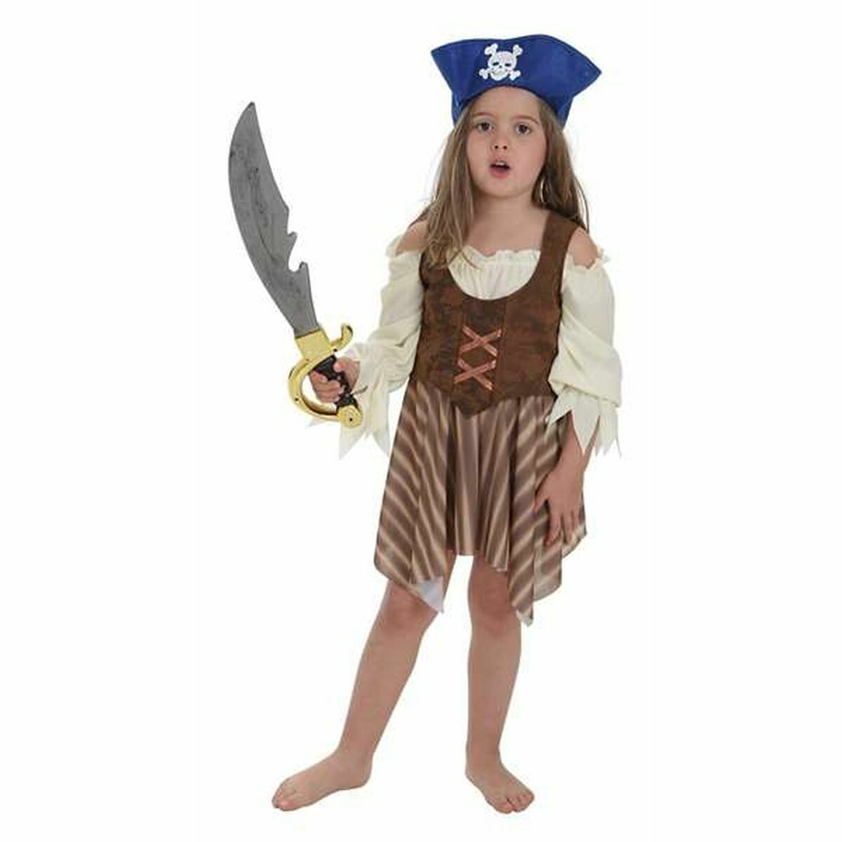 Maskeraddräkt för barn Ränder Pirat (4 Delar) - 3