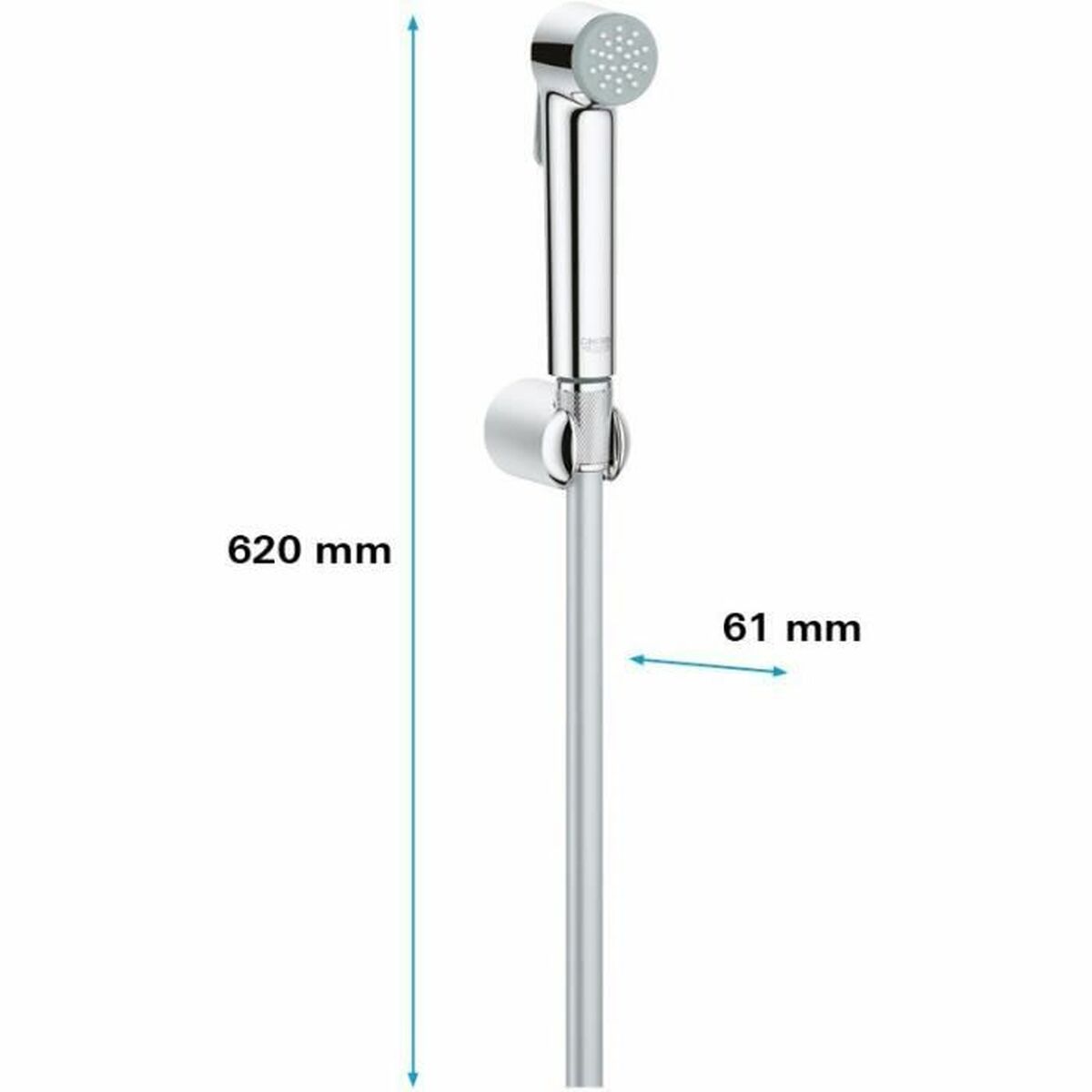 Ett duschhuvud med en slang för att rikta flödet Grohe 26175001 Silikon - 2