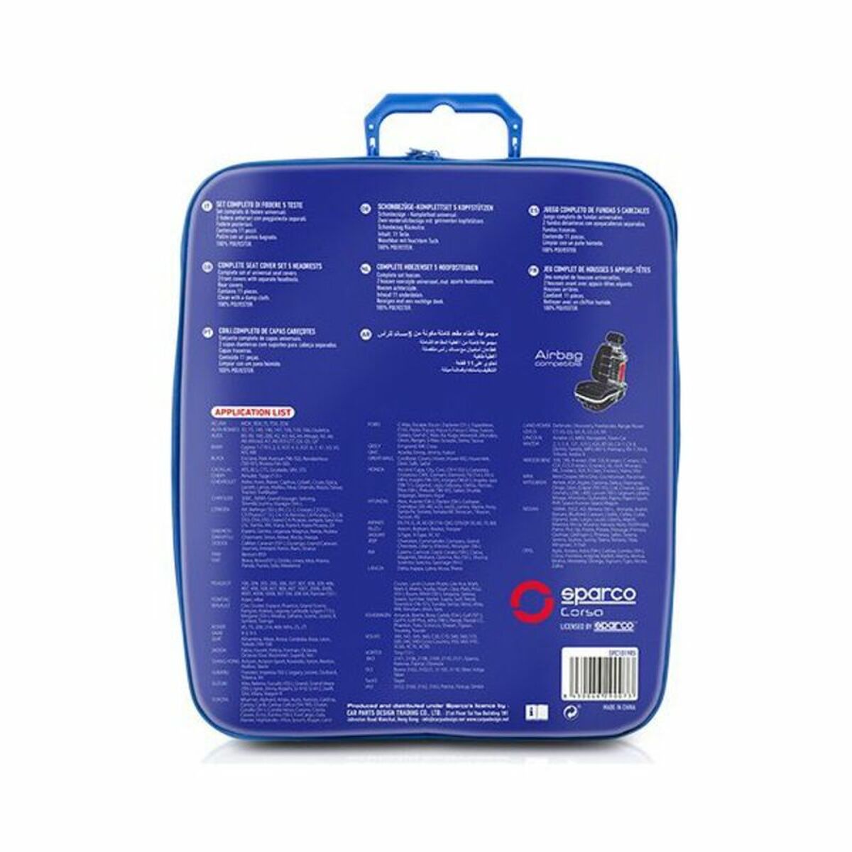Uppsättning av sätesöverdrag Sparco S-Line Universal (11 pcs) - 5