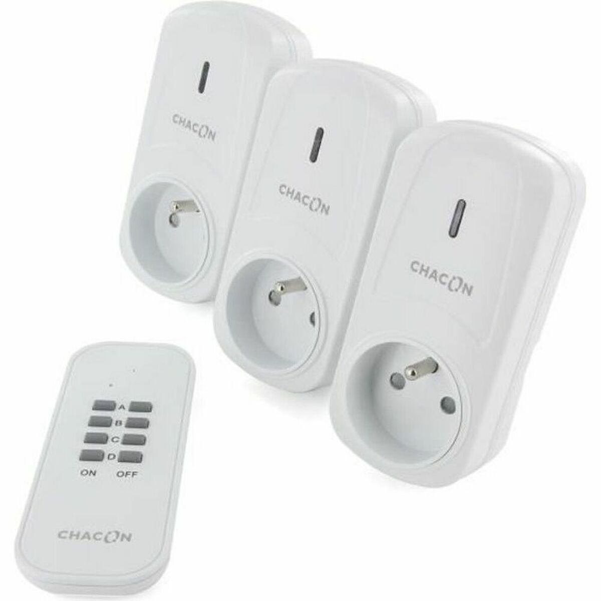 Socket set with remote control Chacon   (3 antal)