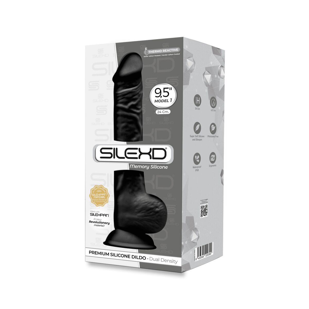Realistisk dildo Silexd Svart - 3