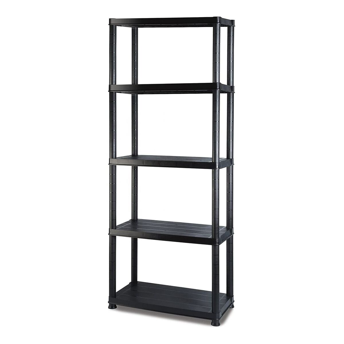 Marbueno Hylla 5 Hyllor Plast svart 61x31x171 cm Trädgård 10538