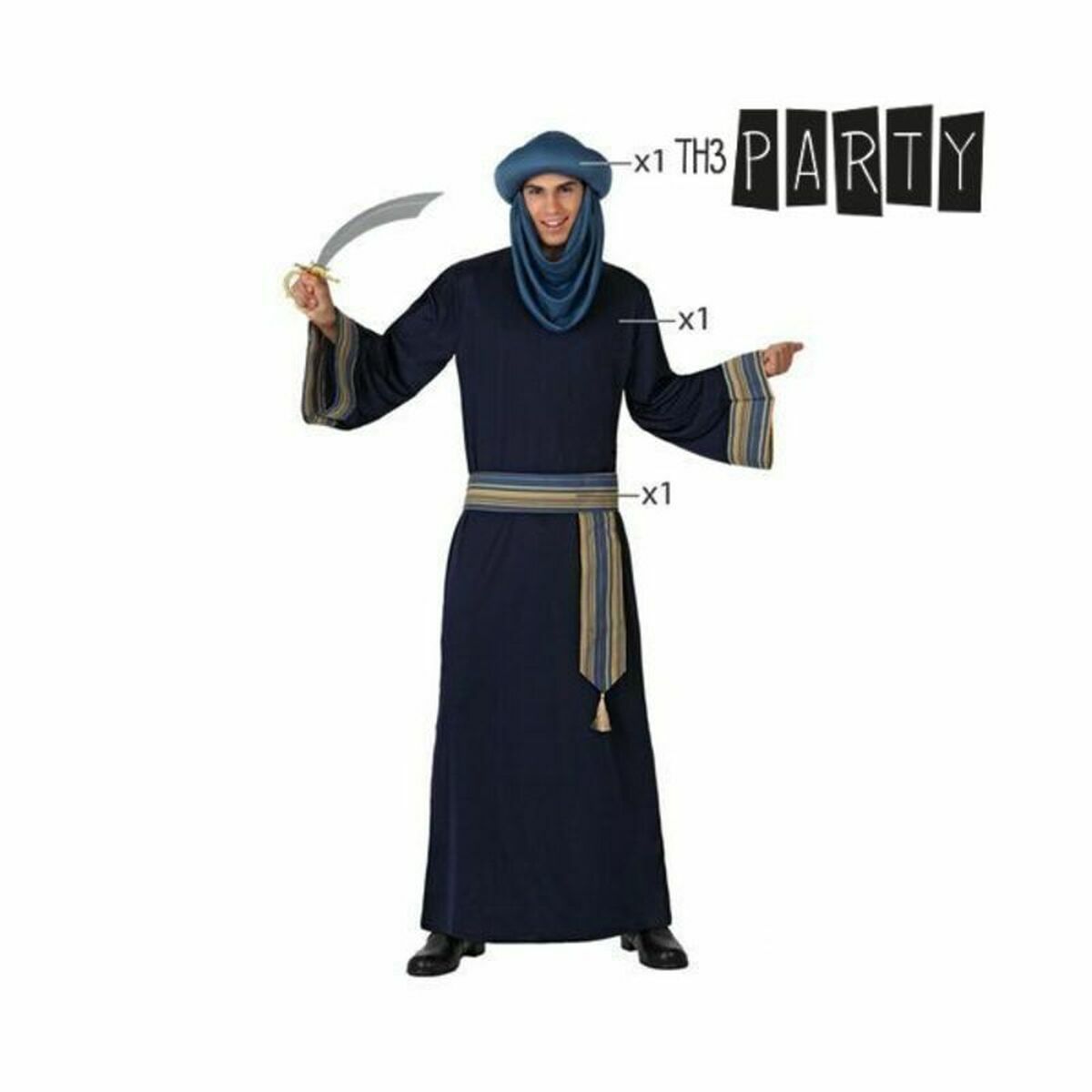 Maskeraddräkt vuxna Blå (3 pcs) Berber - 4