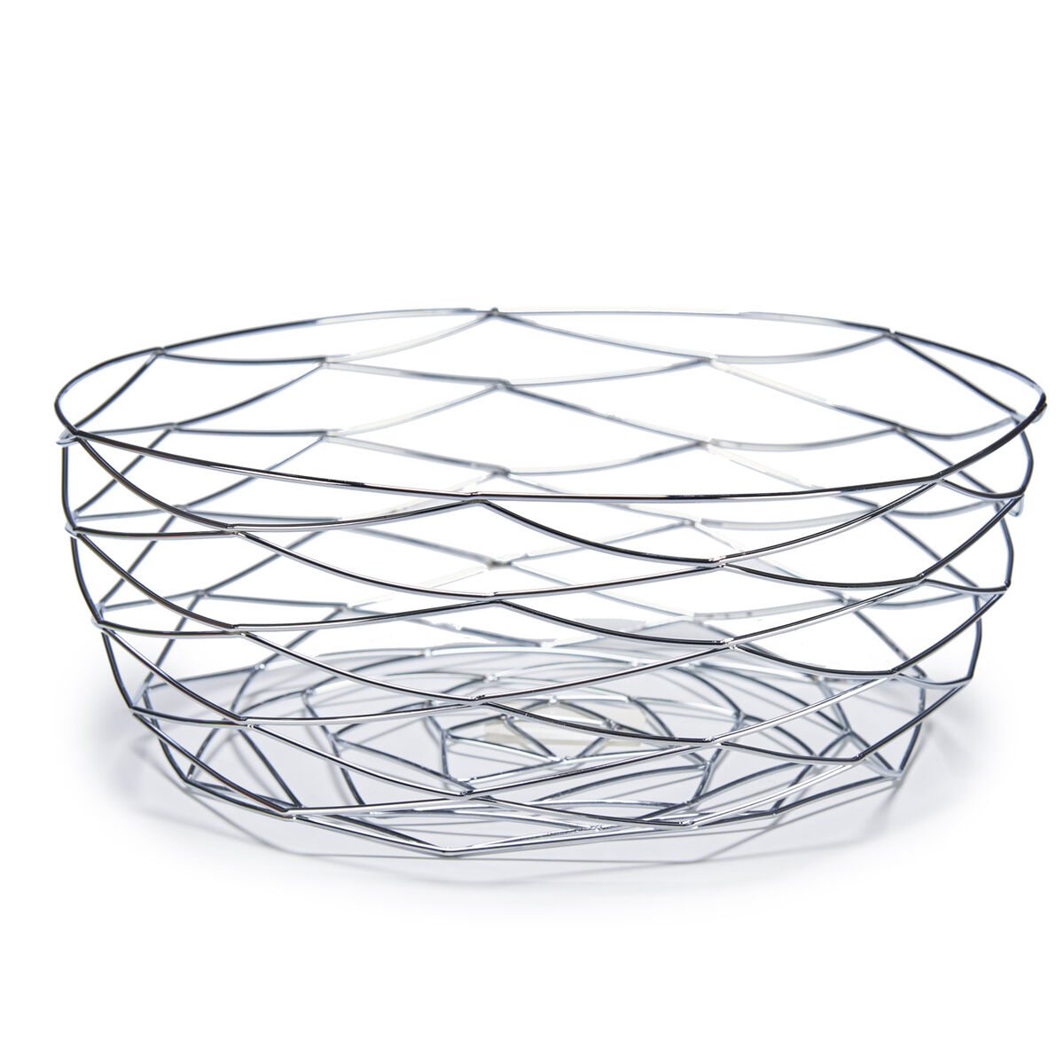 Fruktskål Silvrig Metall 27 x 11 x 27 cm (24 antal) - 2