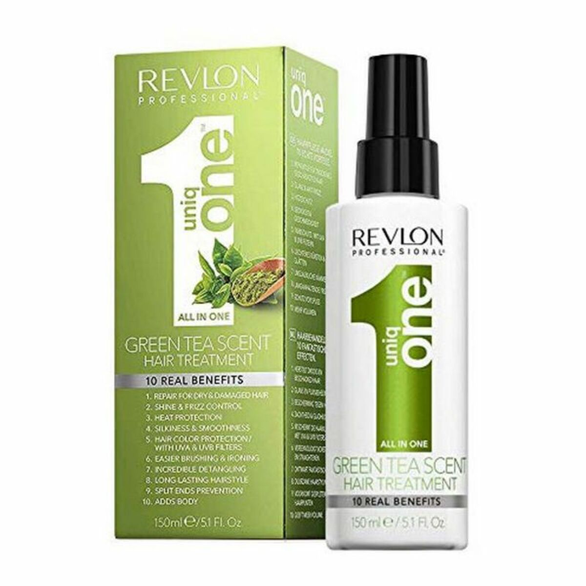 Behandling för att skydda håret Revlon Uniq One Green Tea Scent (150 ml) - 3