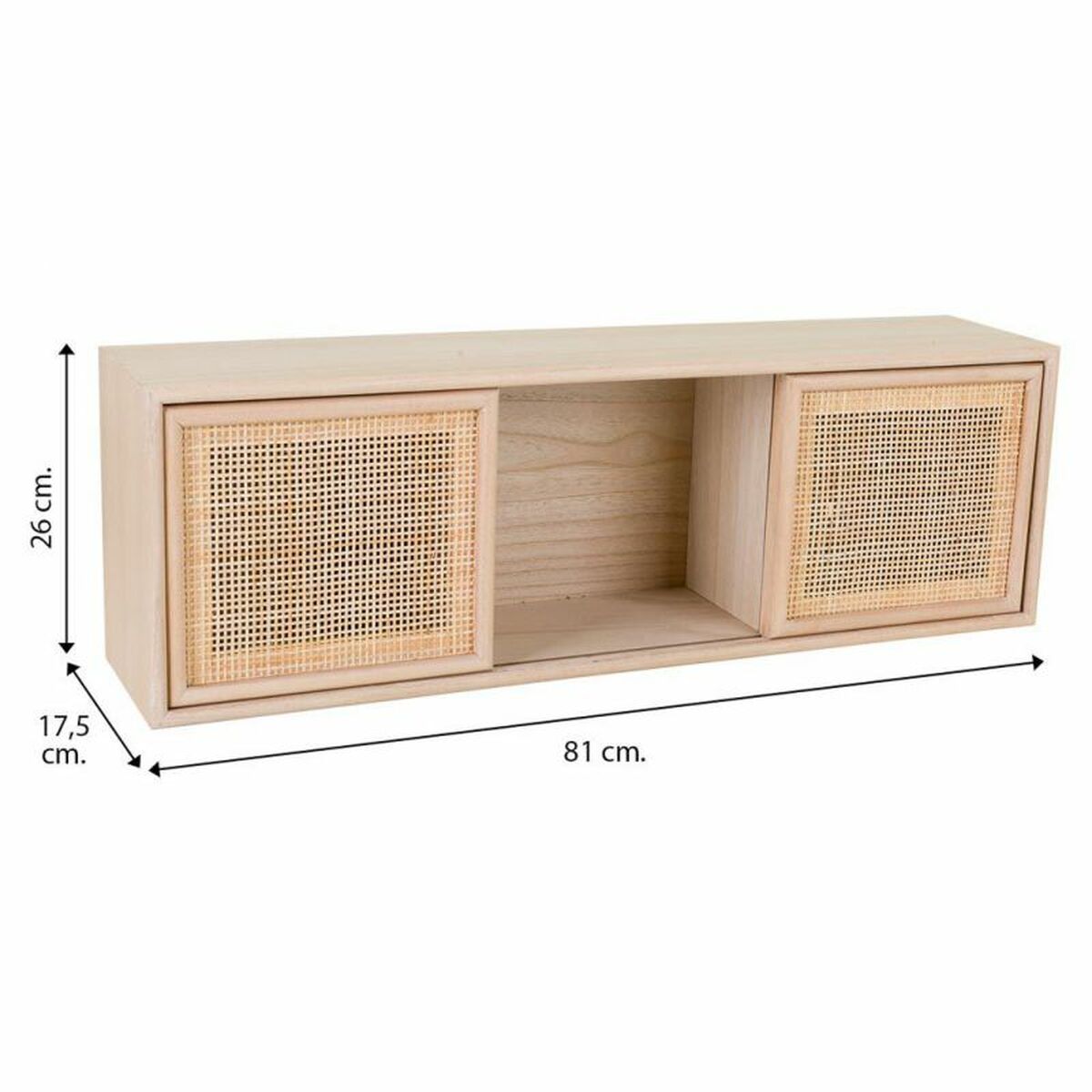 Hyllor Alexandra House Living Naturell Trä MDF 26 x 17 x 81 cm - 7