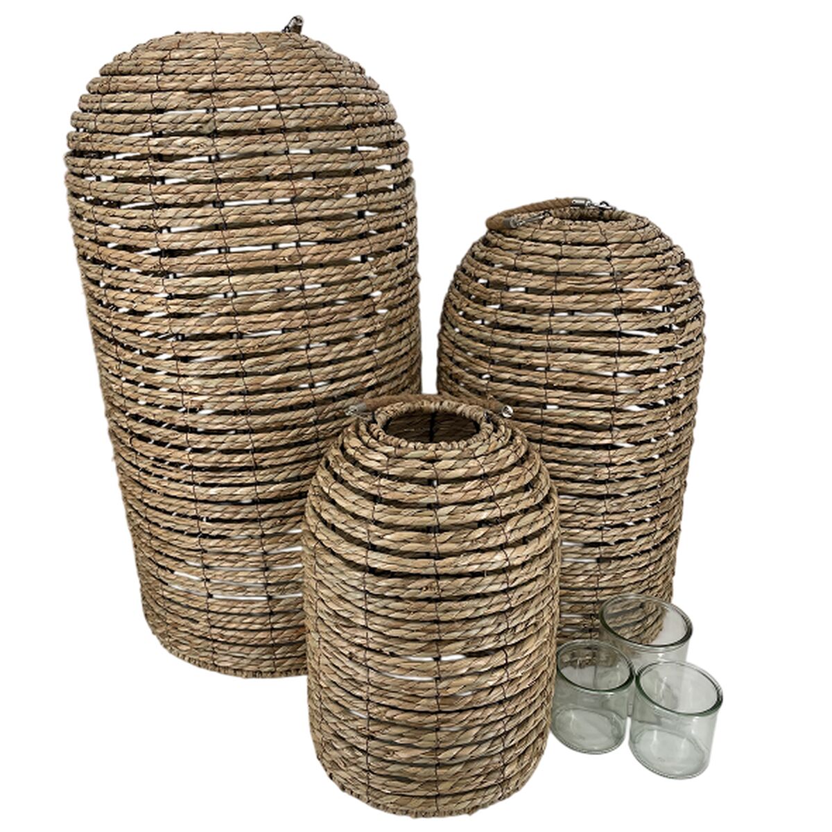 Ljusstakar Home ESPRIT vide Glas 40 x 40 x 83 cm - 3
