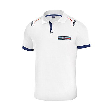 Polotröja kortärmad Herr Sparco Martini Racing Vit