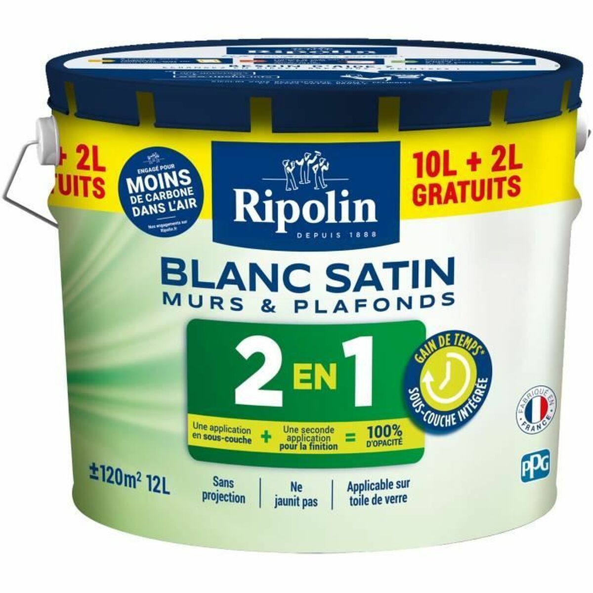 Grundfärg Ripolin Vit Satinfinish 12 L