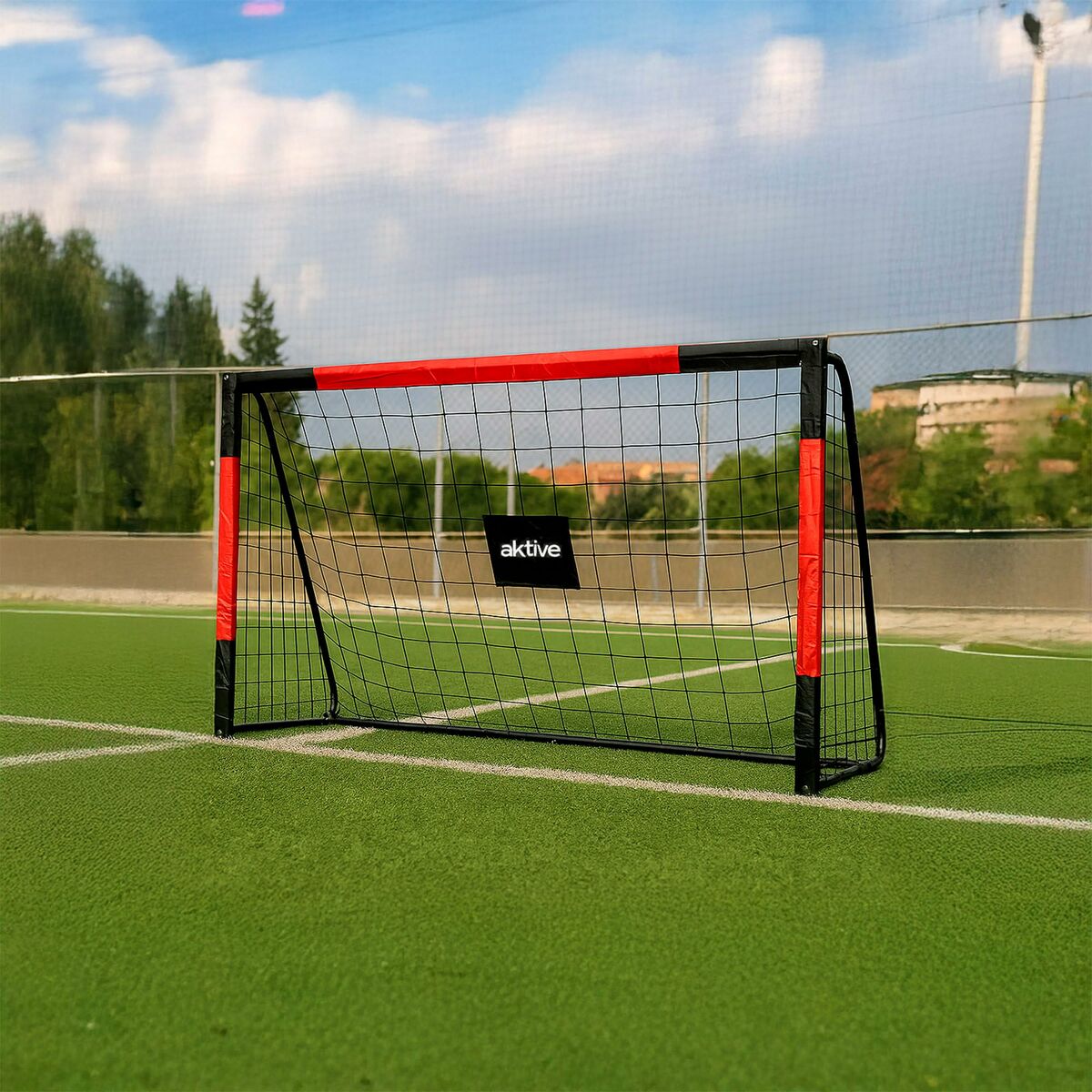 Fotbollsmål Aktive 180 X 12 X 60 CM Svart Röd - 2