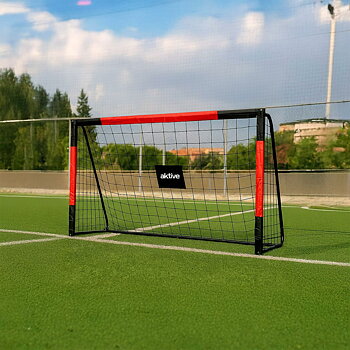 Fotbollsmål Aktive 180 X 12 X 60 CM Svart Röd