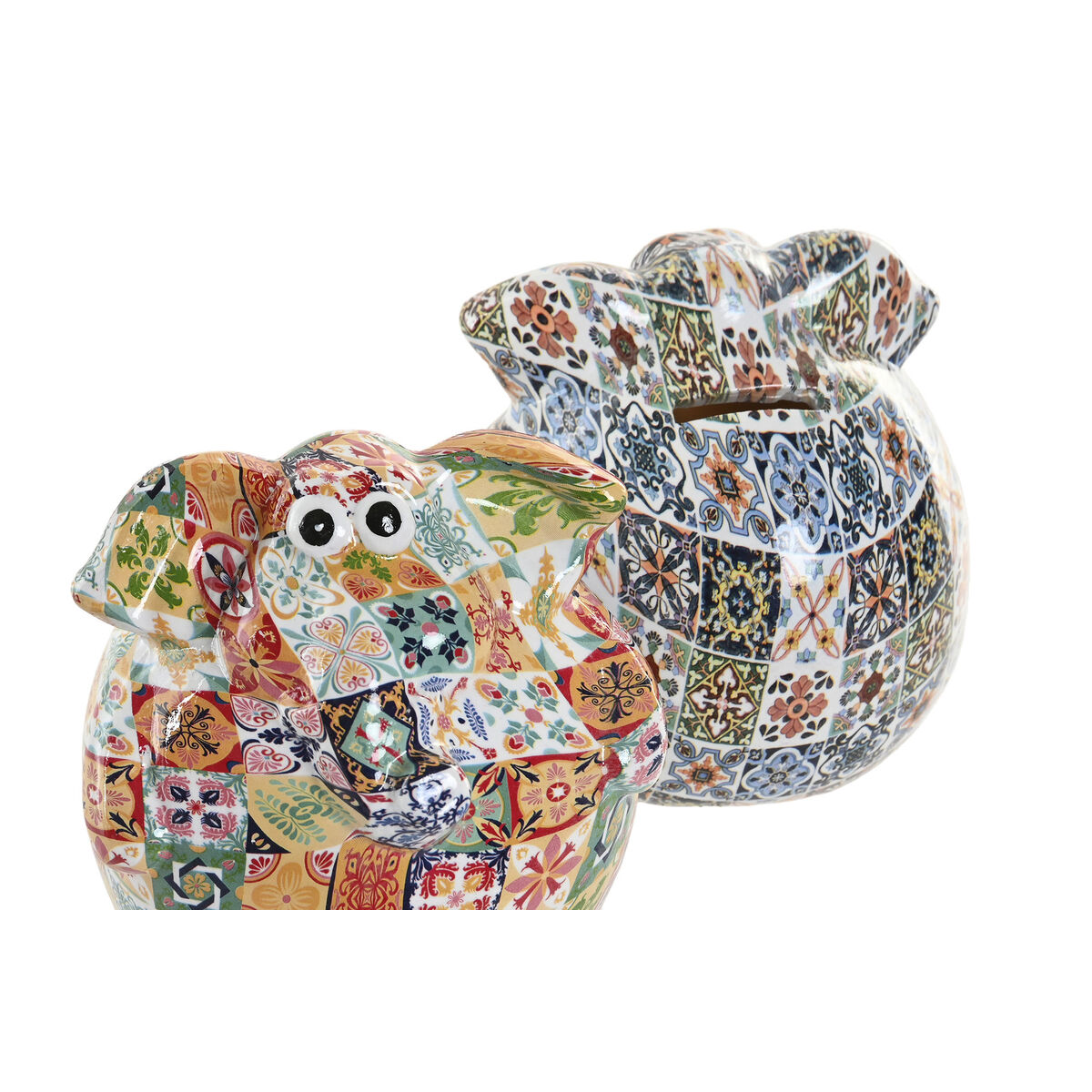 Sparbössa Home ESPRIT Harts Elefant 11,5 X 11 X 11 CM (2 antal) - 2