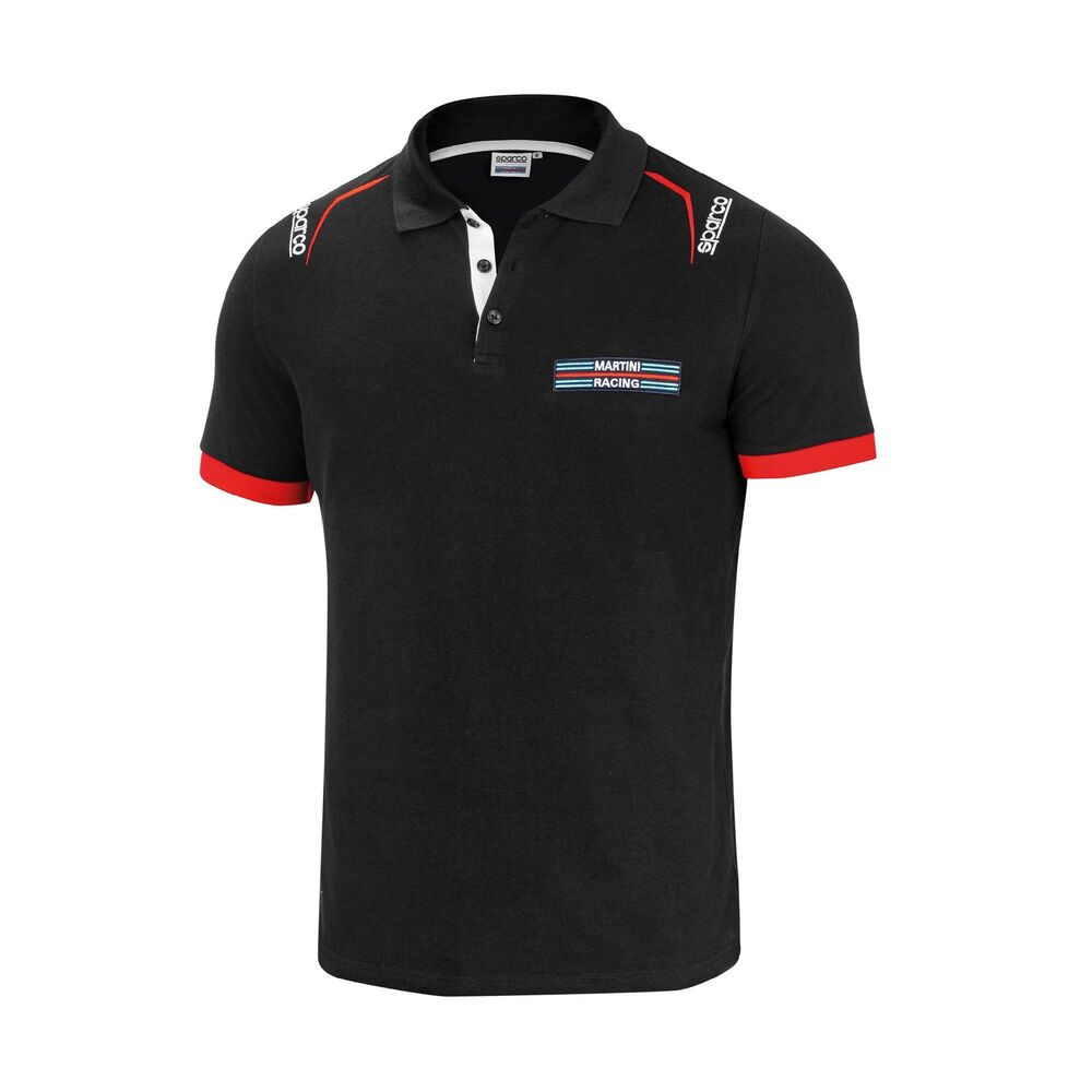 Polotröja kortärmad Sparco MARTINI-R L Svart