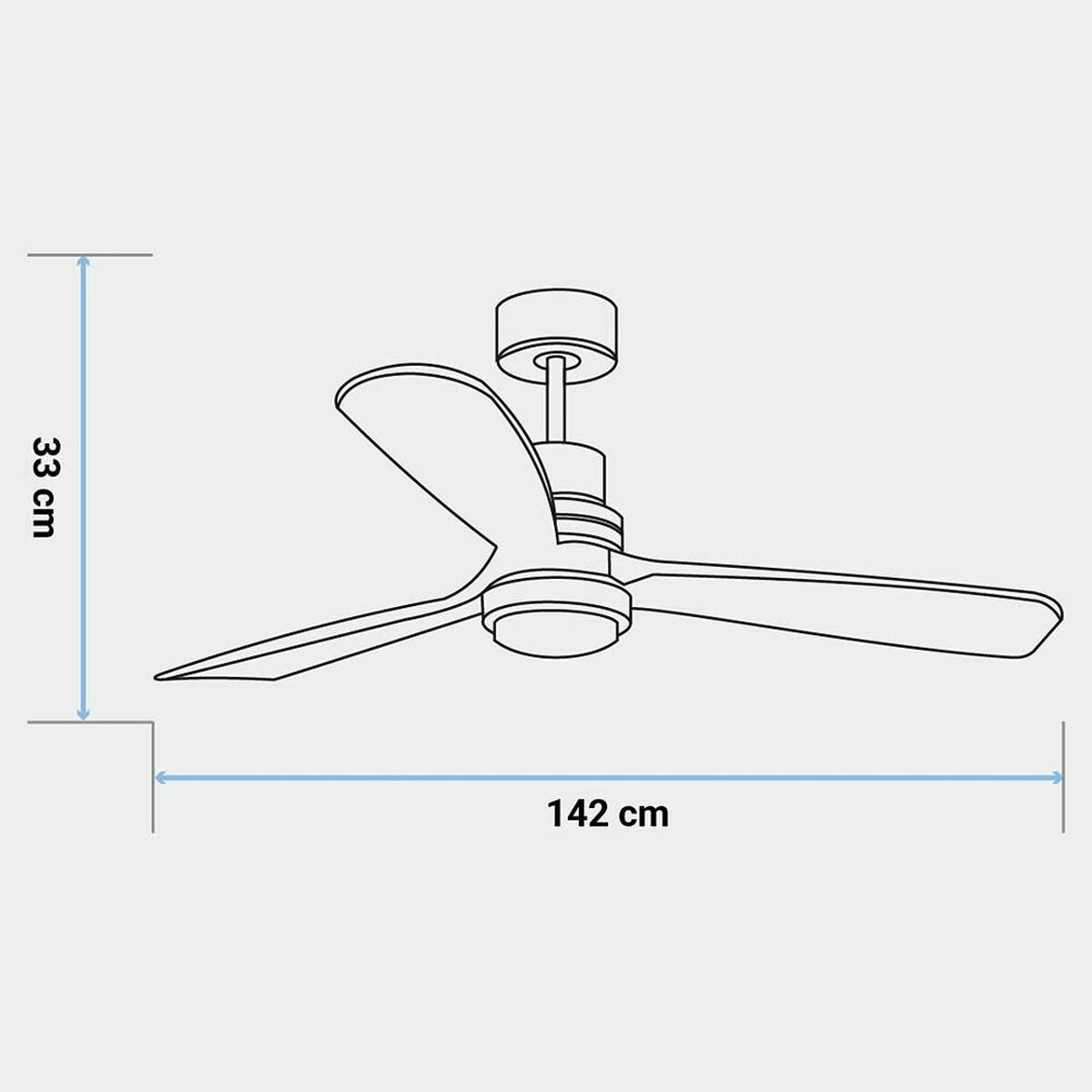 Takfläkt Universal Blue ALM 4056 3A 70W (142 cm) - 7