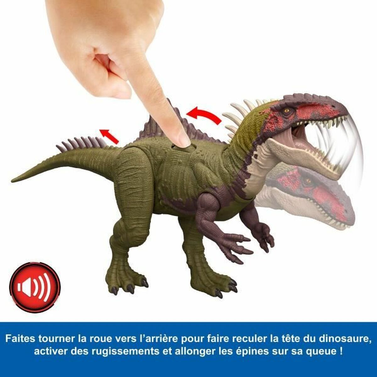 Actionfigurer Jurassic World Becklespinax HXF52 Dinosaurie Ljud - 3