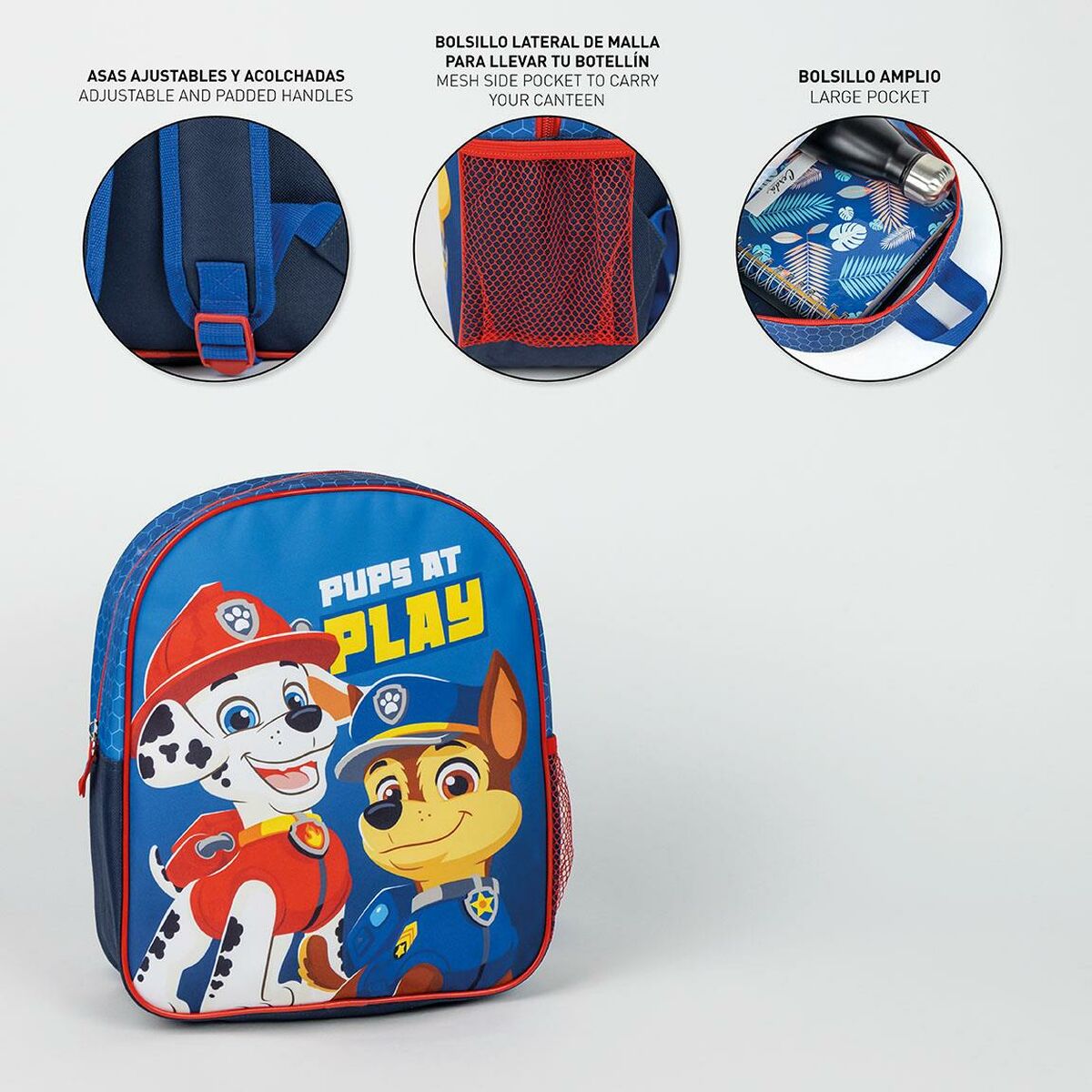 Skolryggsäck The Paw Patrol Blå 8,0 x 30,0 x 25,0 cm - 8