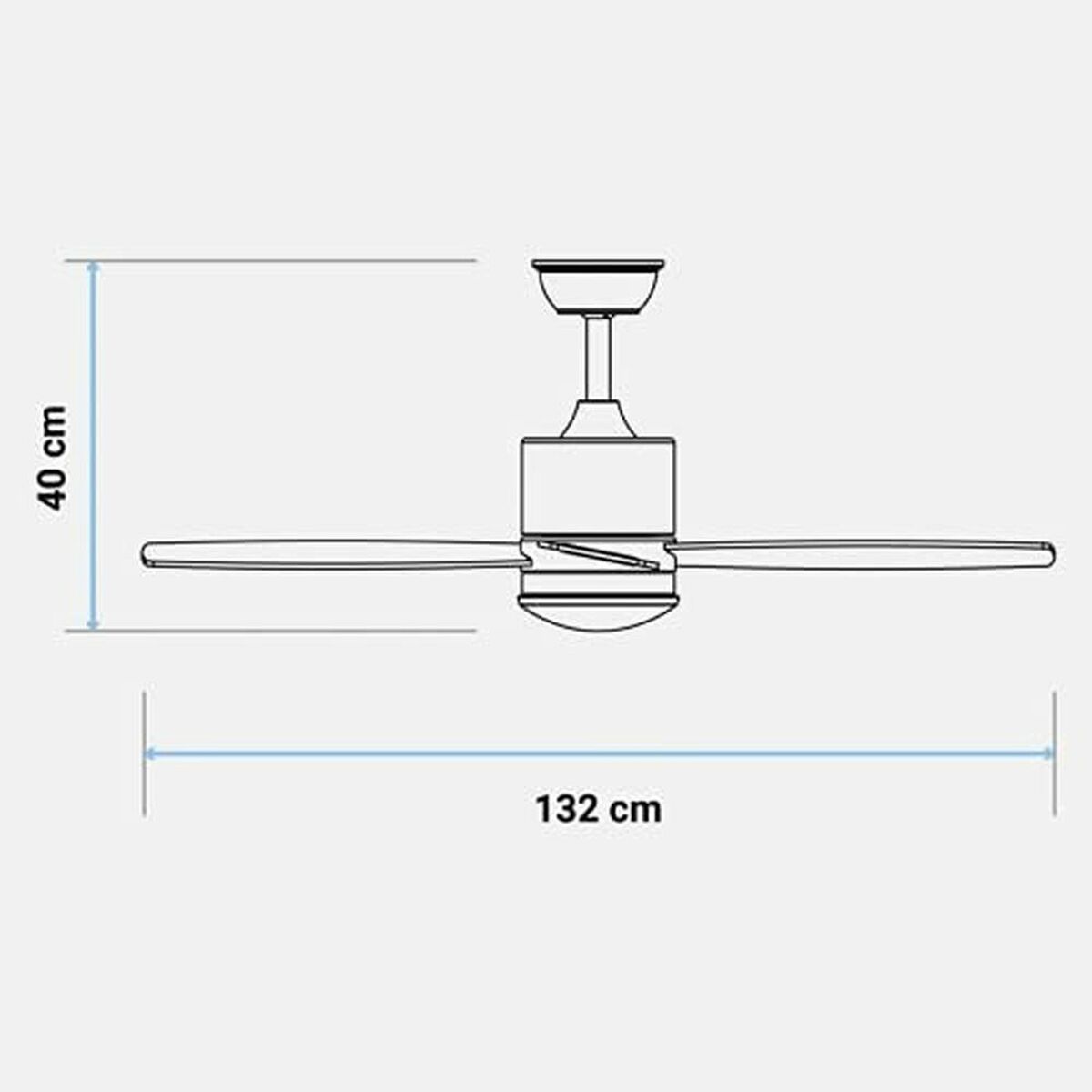 Takfläkt Universal Blue MIDI 4052W 55W Vit (132 cm) - 6