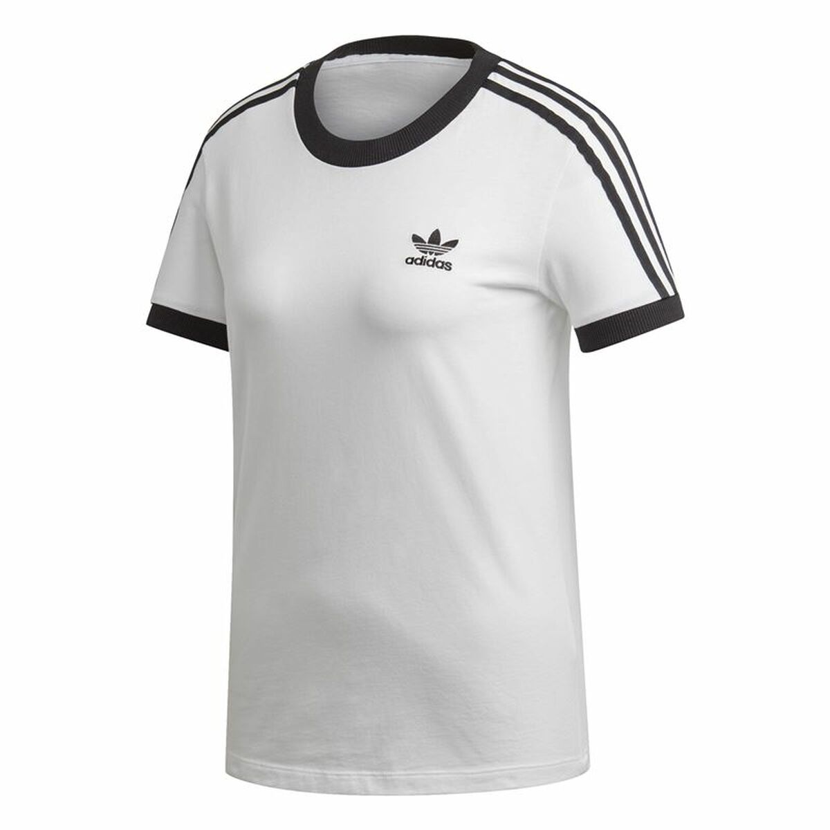 T-shirt med kortärm Dam Adidas 3 stripes Vit - 8