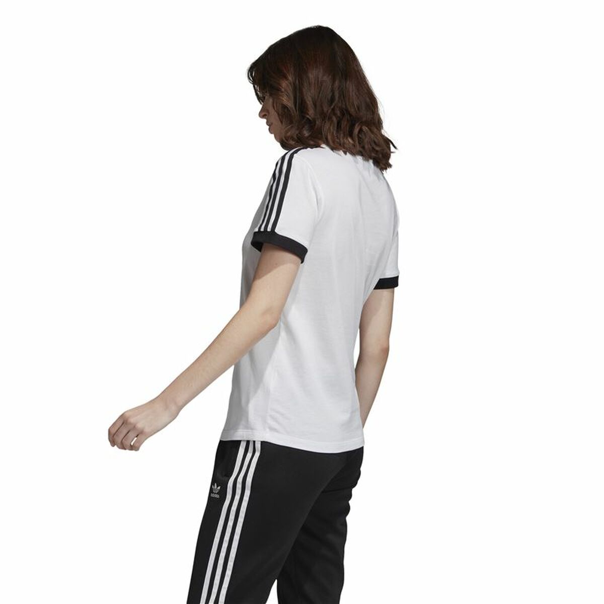 T-shirt med kortärm Dam Adidas 3 stripes Vit - 3
