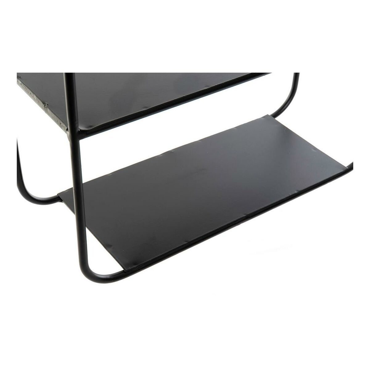 Badrumshyllor DKD Home Decor Glas Svart Metall (32 x 12 x 65 cm) - 3