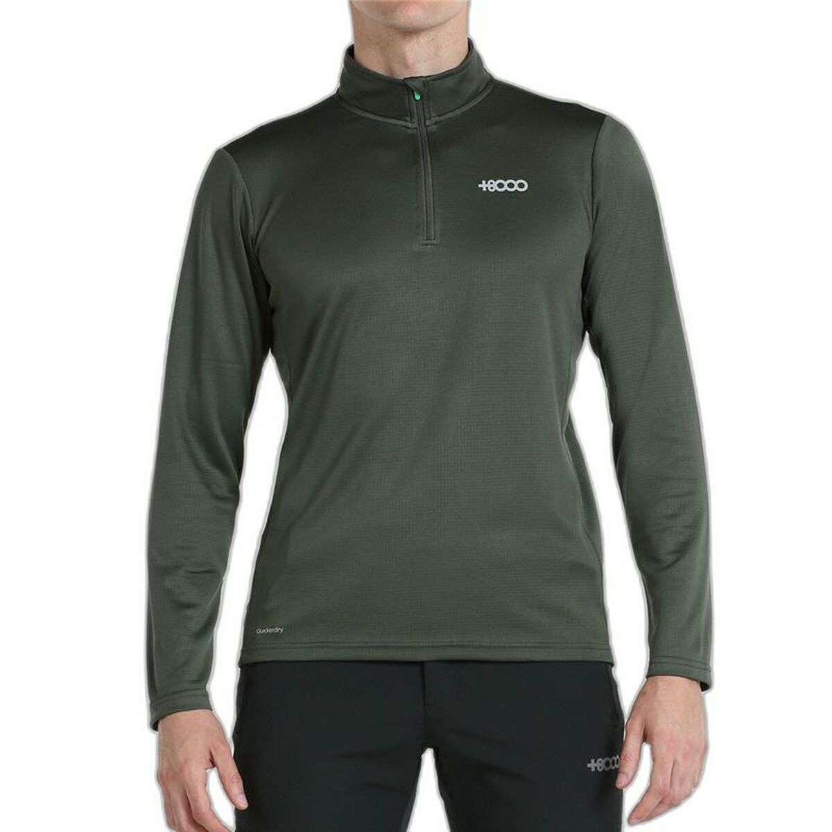 T-shirt med lång ärm Herr +8000 Erro Mörkgrön Oliv