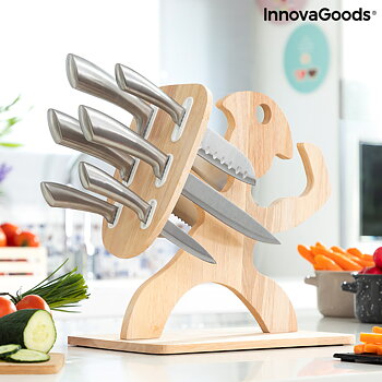 Knivset med trähållare Spartan InnovaGoods 7 Delar