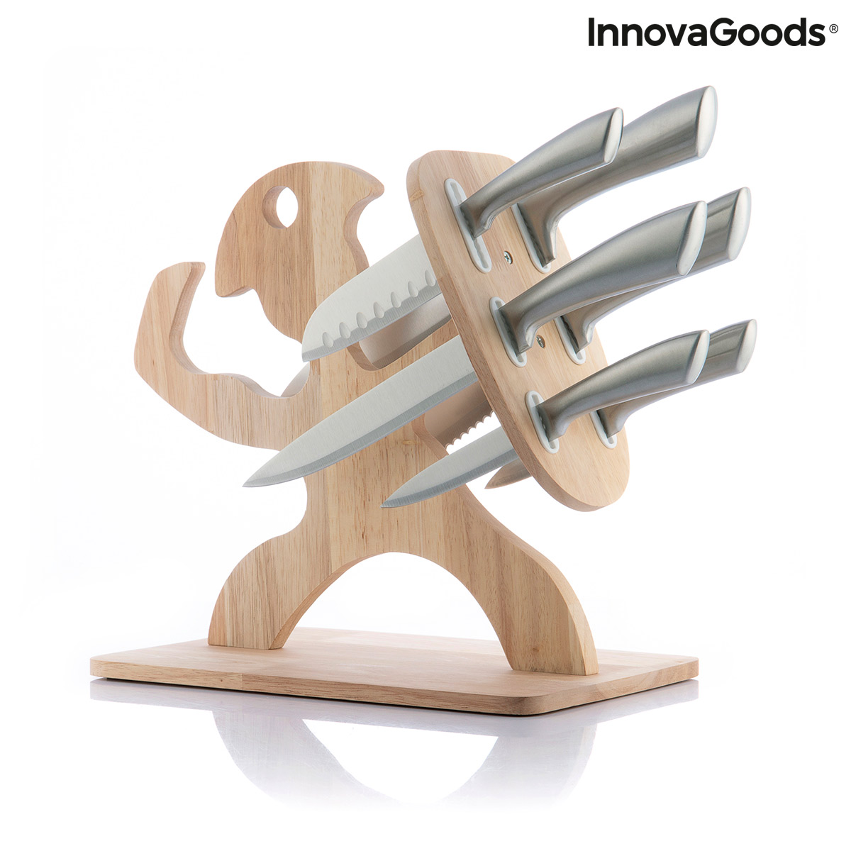 Knivset med trähållare Spartan InnovaGoods 7 Delar - 7