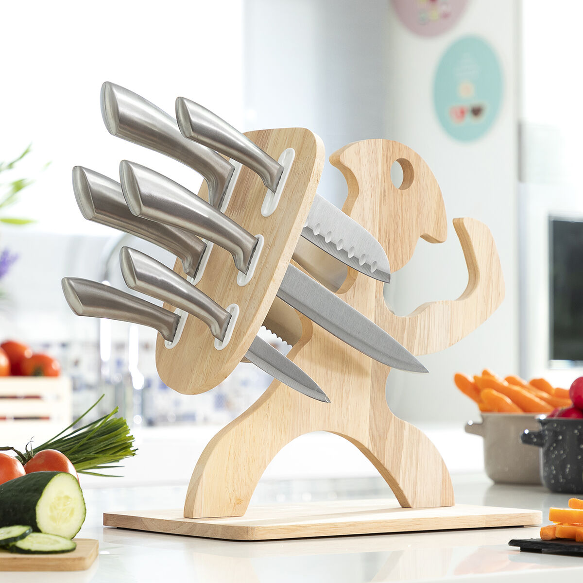 Knivset med trähållare Spartan InnovaGoods 7 Delar - 13