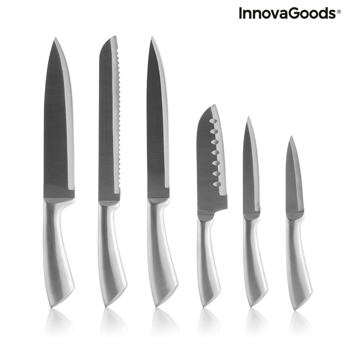 Knivset med trähållare Spartan InnovaGoods 7 Delar - 3