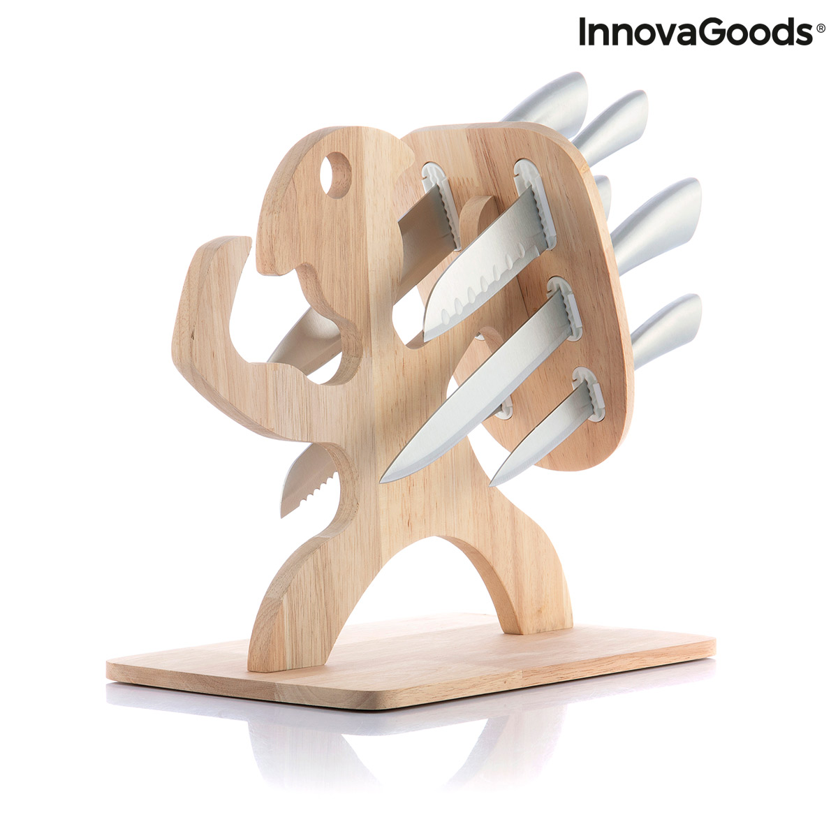Knivset med trähållare Spartan InnovaGoods 7 Delar - 6
