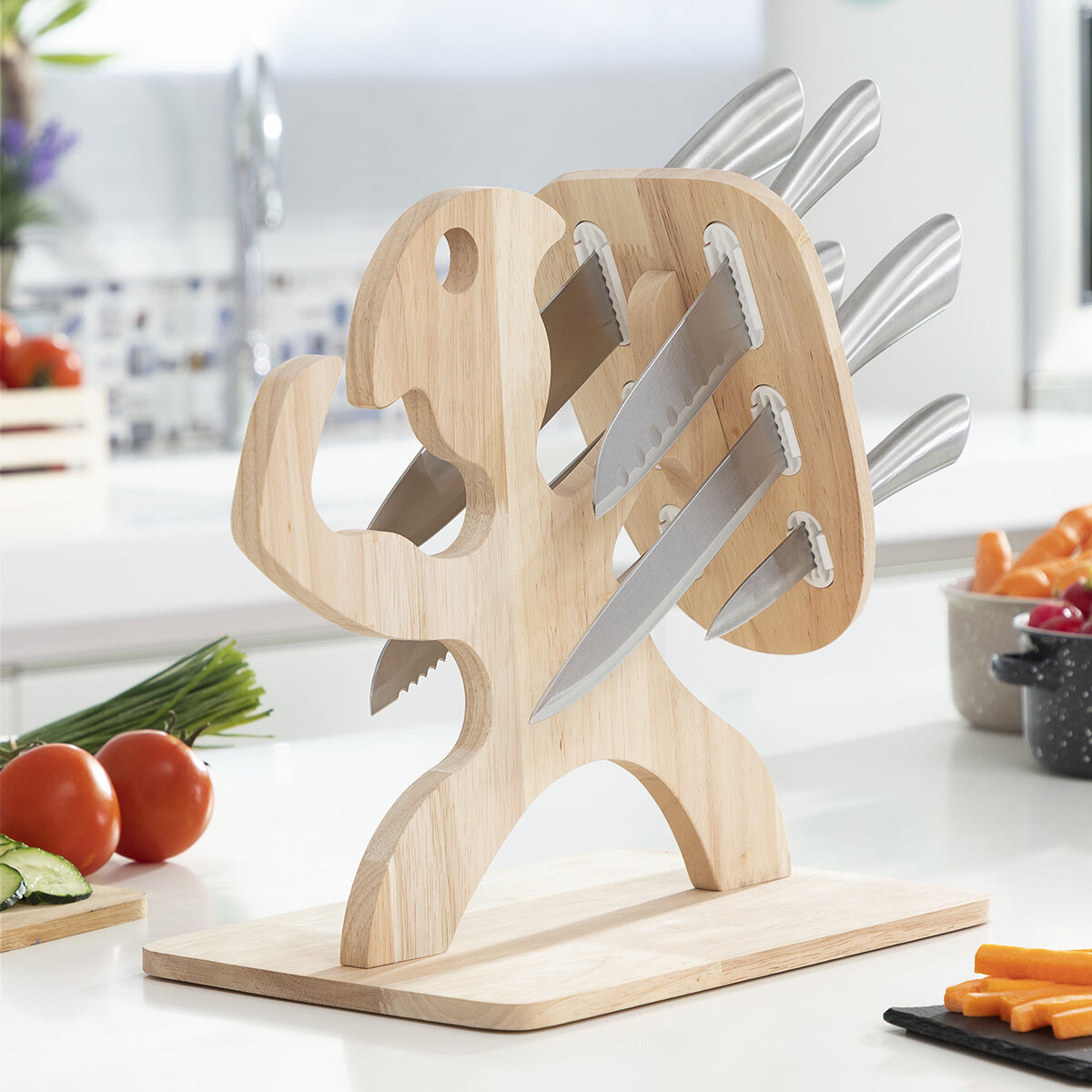 Knivset med trähållare Spartan InnovaGoods 7 Delar - 21